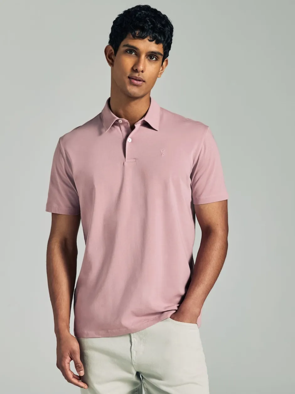 Next - Polo en jersey Manches courtes 3 Pack Bleu marine/gris/rose Best