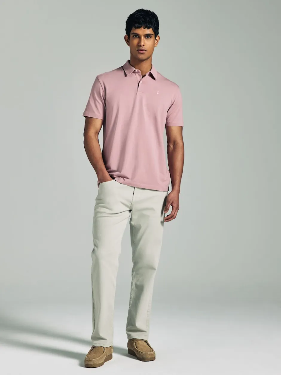 Next - Polo en jersey Manches courtes 3 Pack Bleu marine/gris/rose Best