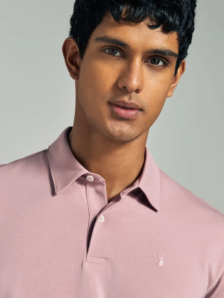 Next - Polo en jersey Manches courtes 3 Pack Bleu marine/gris/rose Best