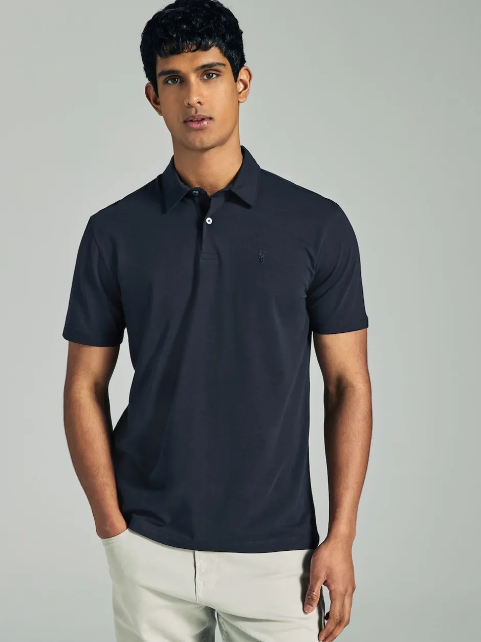 Next - Polo en jersey Manches courtes 3 Pack Bleu marine/gris/rose Best