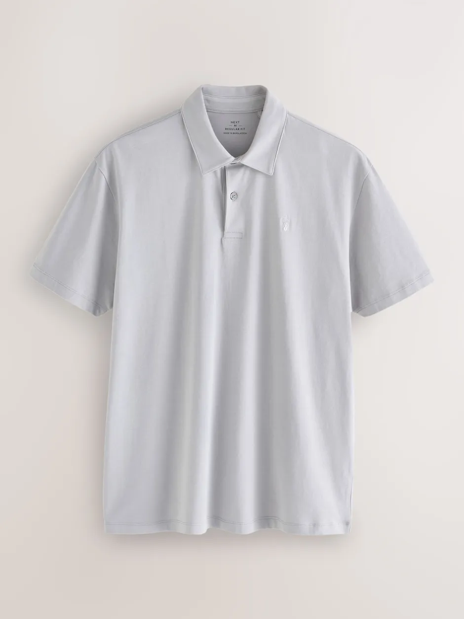 Next - Polo en jersey Manches courtes 3 Pack Bleu marine/gris/rose Best