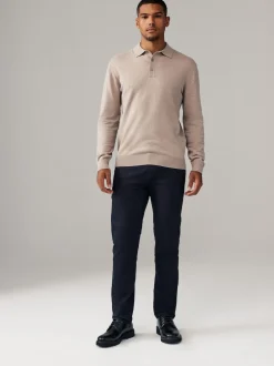 Next Bleu marine/pierre - Slim Fit (Slim Fit) - Pantalon chino extensible 2 Pack Online