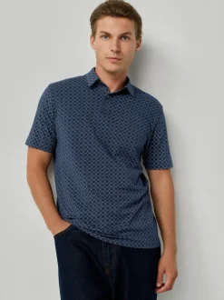 Next - Polo en jersey Manches courtes 3 Pack Bleu marine/vert/bordeaux/géos New