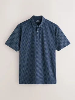 Next - Polo en jersey Manches courtes 3 Pack Bleu marine/vert/bordeaux/géos New