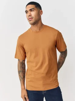 Next - Ajustement régulier - Lot de t-shirts essentiels en coton 6 Bleu marine/vert/rouge bordeaux/jaune/ardoise/bleu Hot