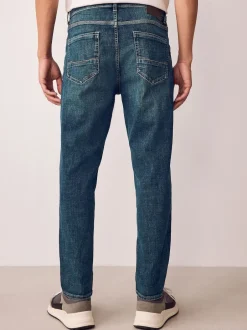 Next Bleu millésime - - extensible Denim Jeans Coupe fuselée régulière Sale