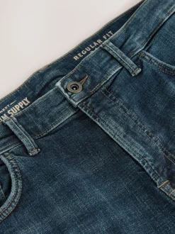 Next Bleu millésime - - extensible Denim Jeans Coupe fuselée régulière Sale