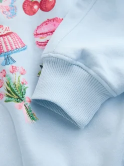 Next Bleu motif gâteau orné de perles - Sweat-shirt (3-16yrs) New