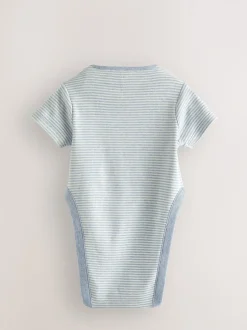 Next Bleu motif étoiles - Lot de 3 corps de dysplasie de la Hip Bébé Manches courtes