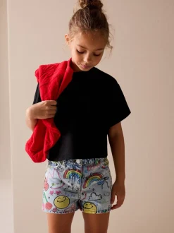 Next Bleu moyen - ® Short en Denim à imprimé graffiti SmileyWorld (3-16ans) Hot