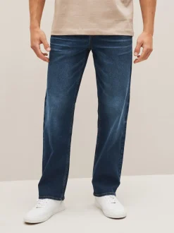 Next Bleu moyen - Coupe droite Essential Extensible Jeans Online