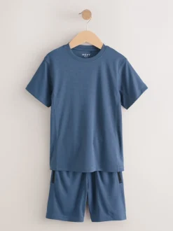 Next Bleu moyen - Ensemble t-shirt et short de sport (3-16 ans) New