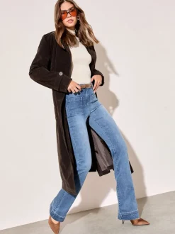 Friends Like These - Jean évasé à poche haute Bleu moyen Online