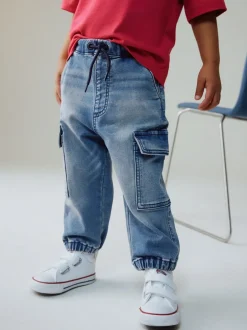 Next Bleu moyen - Jean cargo large extensible confortable (3mois -7ans) Discount