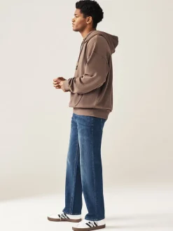 Next - Jean classique extensible à coupe décontractée Bleu moyen Hot