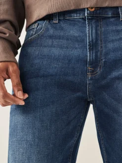 Next - Jean classique extensible à coupe décontractée Bleu moyen Hot