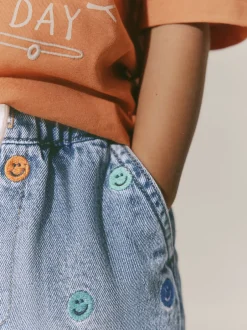 Next Bleu moyen - Jean en denim brodé 100 % coton (3mois-7ans) Discount