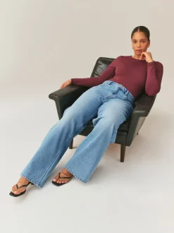 Next Bleu moyen - Jean Hourglass coupe large Online