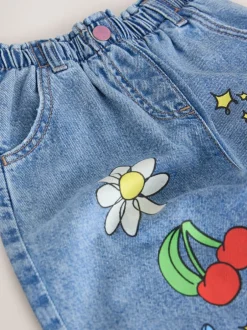 Next Bleu moyen - Jean imprimé Doodle (3mois à7ans) Hot