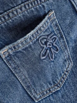 Next Bleu moyen - Jean orné d’un large imprimé fleuri (3-16ans) Coupe large Clearance