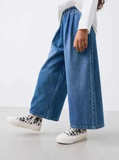 Next Bleu moyen - Jeans à jambes larges (6-16ans) New