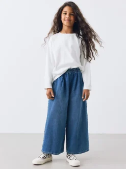 Next Bleu moyen - Jeans à jambes larges (6-16ans) New