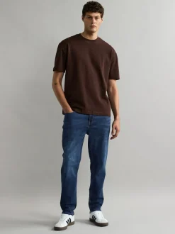 Next - Jeansextensible classique coupe fuselée régulière Bleu moyen Hot