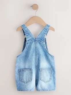 Next Bleu moyen - Salopettes Uni Denim (3mois-7ans)