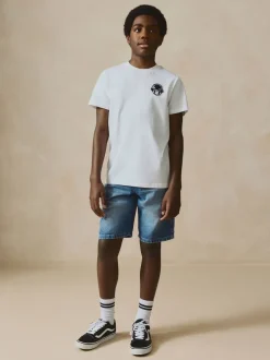 Next Bleu moyen - Short Bermuda Pull On en jean (3-16ans) Online