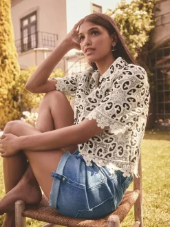 Next Bleu moyen - Short garçon en jean