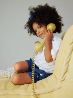 Next Bleu moyen - Shorts Denim Brodés Daisy (3mois-7ans) Sale