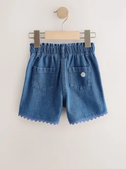 Next Bleu moyen - Shorts Denim Brodés Daisy (3mois-7ans) Sale