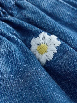 Next Bleu moyen - Shorts Denim Brodés Daisy (3mois-7ans) Sale