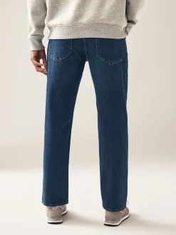 Next - Straight Fit Classic Jeans extensibles Bleu moyen Online