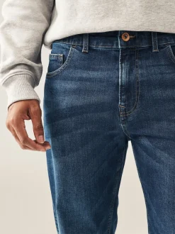 Next - Straight Fit Classic Jeans extensibles Bleu moyen Online