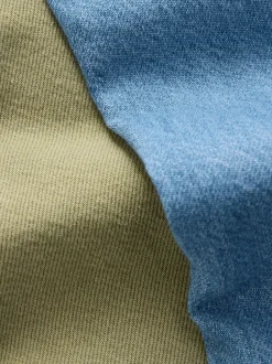 Next Bleu moyen et vert kaki - Lot de 2 chemises en jean oversize Discount