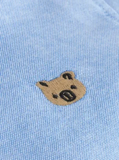 Next - Chemise Oxford à manches longues (3mths-7yrs) Bleu moyen motif personnage Outlet