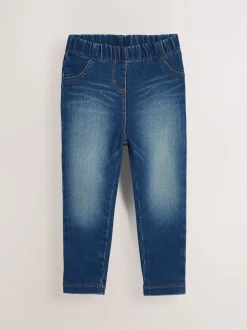Next Bleu moyen/jean bleu clair - Jeggings à taille élastiquée (3mois-7ans) Sale