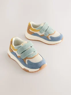 Next Bleu multicolore - Baskets Fermeture par contact en daim Discount