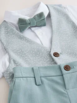 Next - Ensemble gilet, chemise, short et cravate (3mois9ans) bleu pâle Online