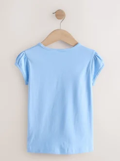 Next - Lot de 2 t-shirts à manches bouffantes (3-16ans) bleu pâle Sale