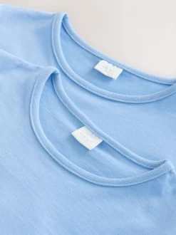 Next - Lot de 2 t-shirts à manches bouffantes (3-16ans) bleu pâle Sale