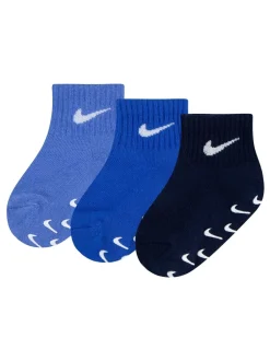 Nike Bleu Polar - Chaussettes Gripper pour nourrissons 3 Lot Hot