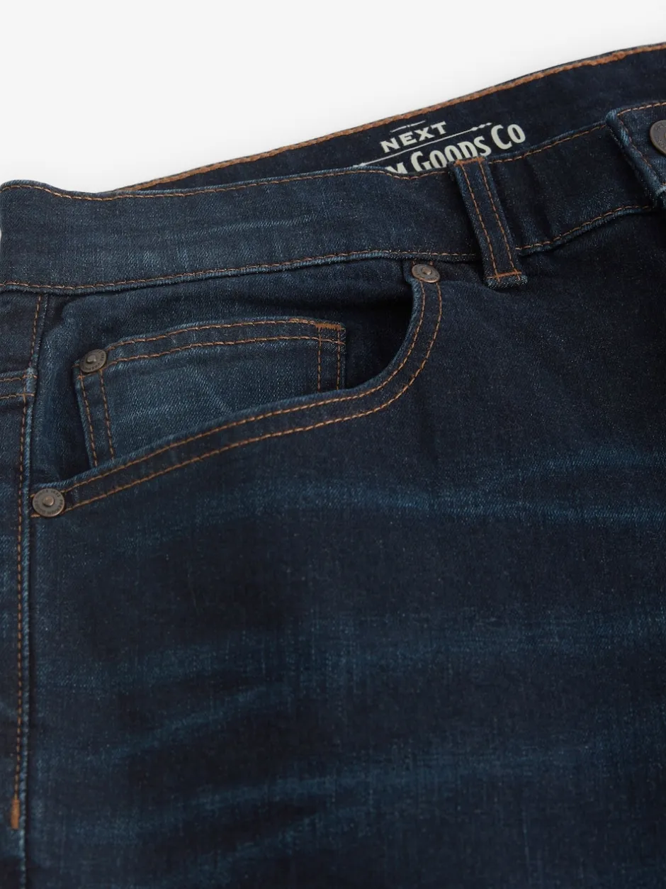 Next - Slim Fit (Slim Fit) - extensible Denim Jeans Bleu profond Sale