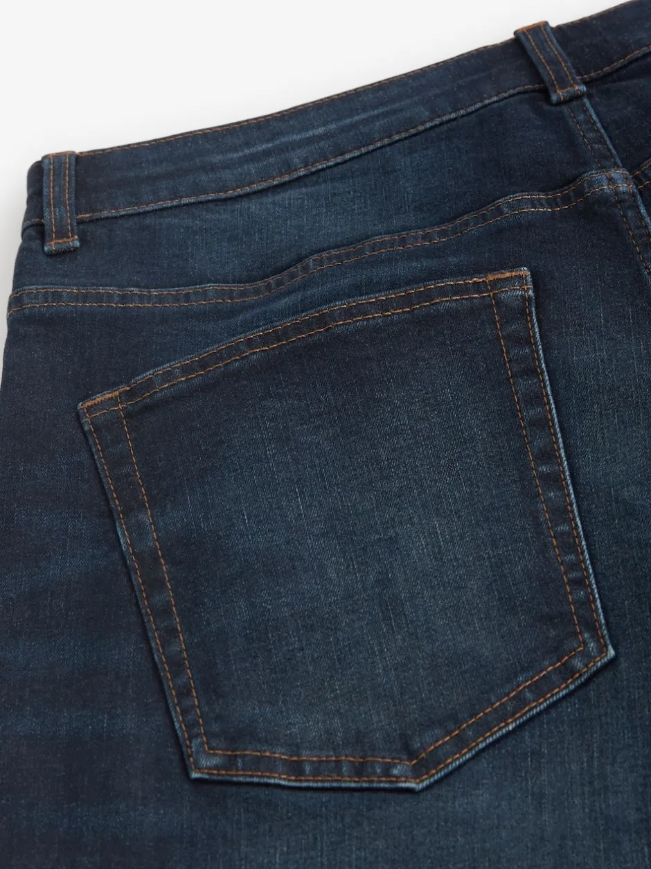 Next - Slim Fit (Slim Fit) - extensible Denim Jeans Bleu profond Sale