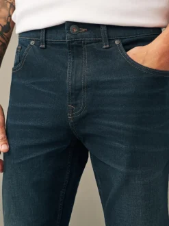 Next - Slim Fit (Slim Fit) - extensible Denim Jeans Bleu profond Sale
