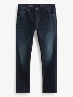 Next - Slim Fit (Slim Fit) - extensible Denim Jeans Bleu profond Sale