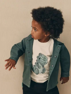 Next Bleu sarcelle foncé - Ensemble surchemise et t-shirt à capuche en sergé (3mois7ans) Best