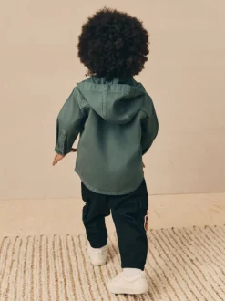 Next Bleu sarcelle foncé - Ensemble surchemise et t-shirt à capuche en sergé (3mois7ans) Best