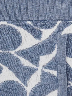 Reiss BLeu tendre/blanc - Short Vounder en tissu éponge à motif abstrait Online